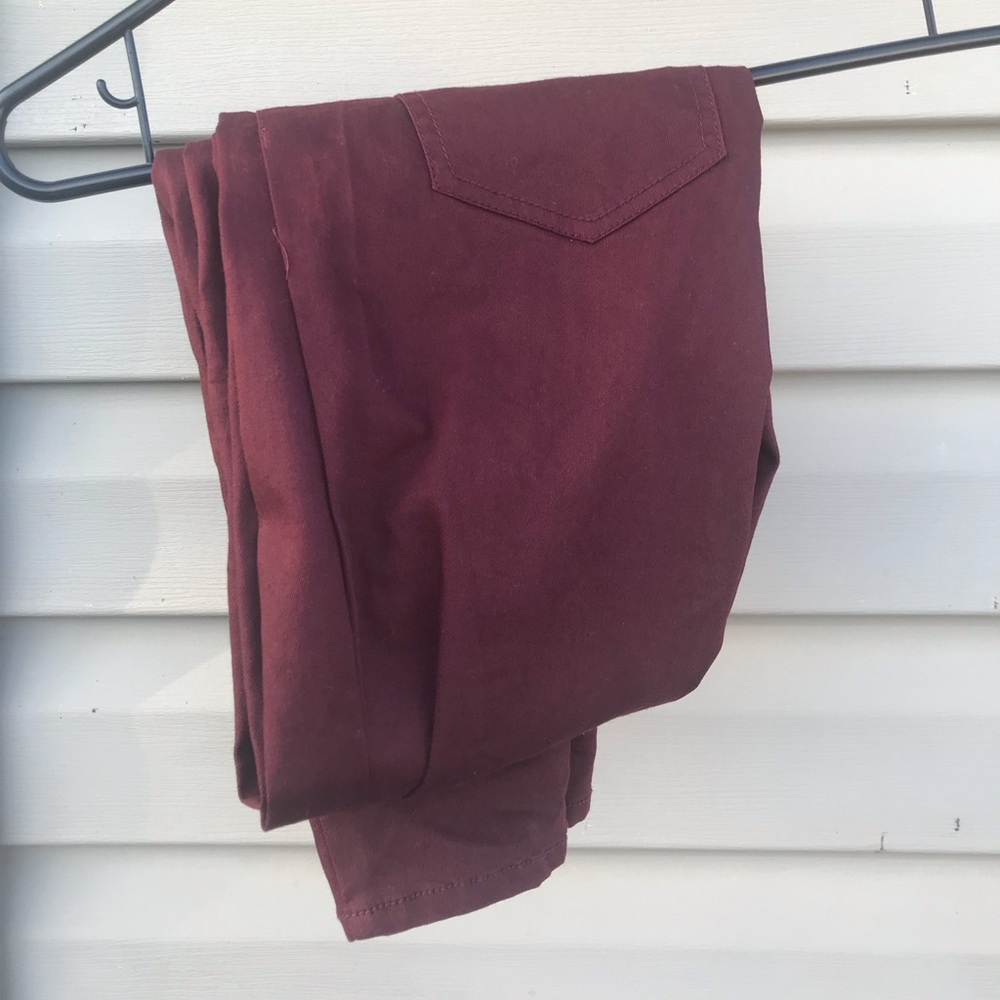 Maroon H&M skinny jeans